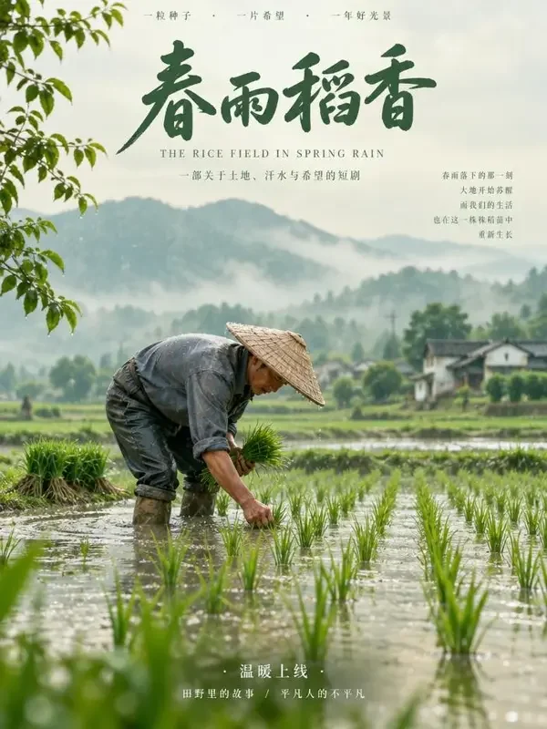 《春雨润田》- 天美视频乡村励志短剧封面